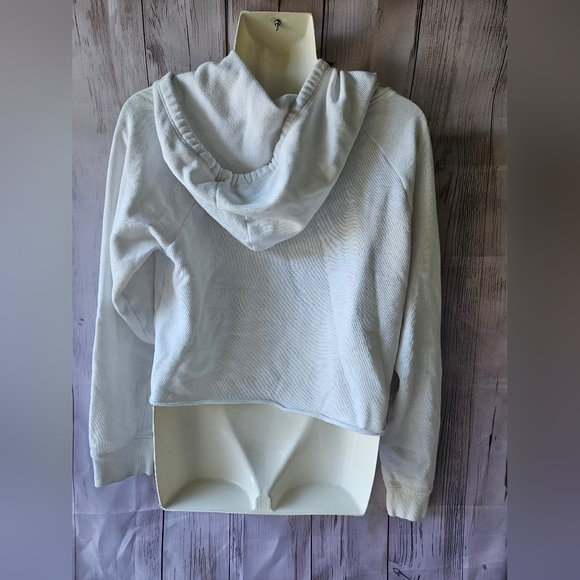 AERO Cropped Hoodie, White, Size M - Picture 3 of 4